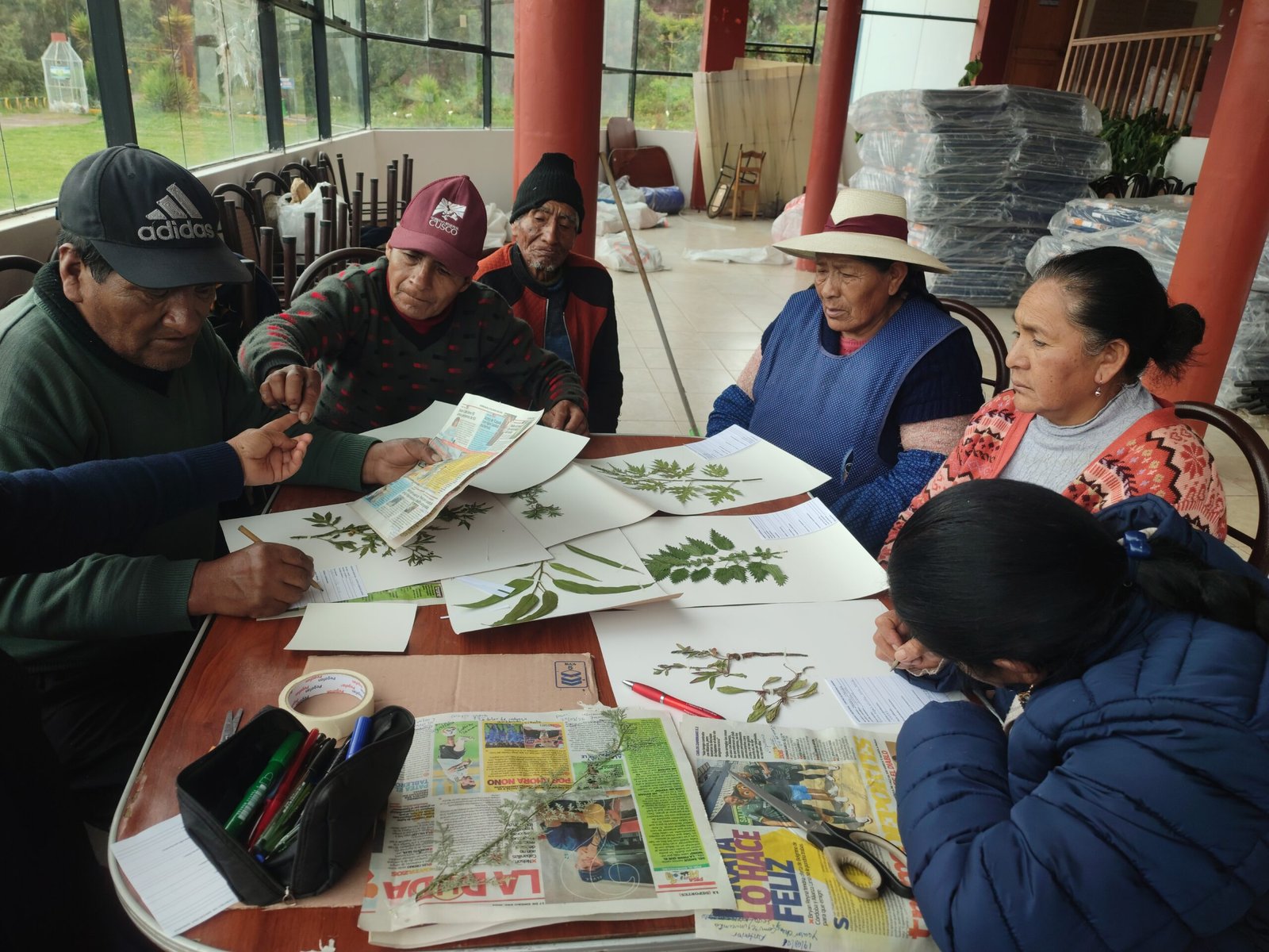 Herbario comunitario en construcción en Urcos