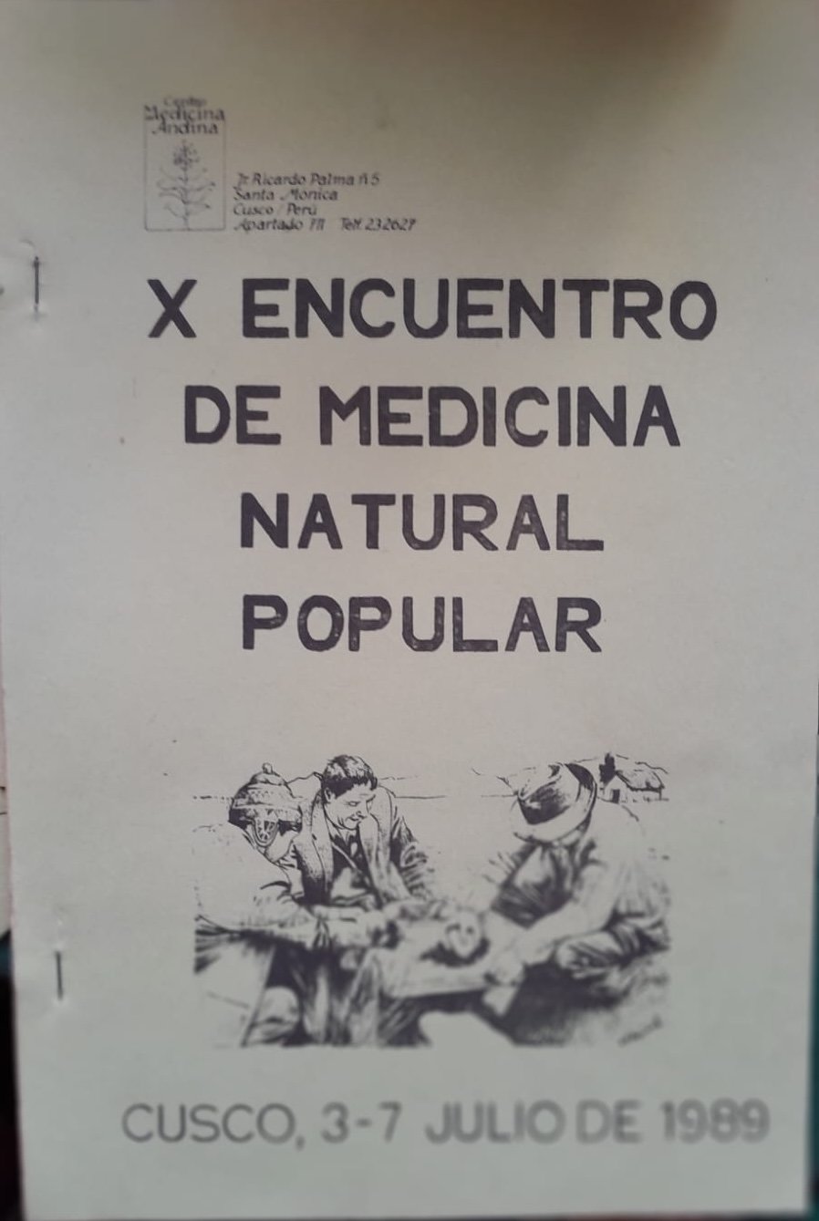 Programa del X Encuentro de Medicina Natural Popular, Cusco, julio de 1989